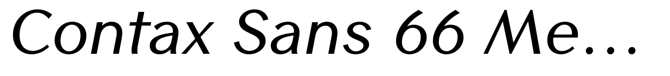 Contax Sans 66 Medium Italic